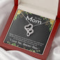 I love You Mom Double Hearts Necklace