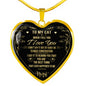 To My Cat Luxury Heart Necklace