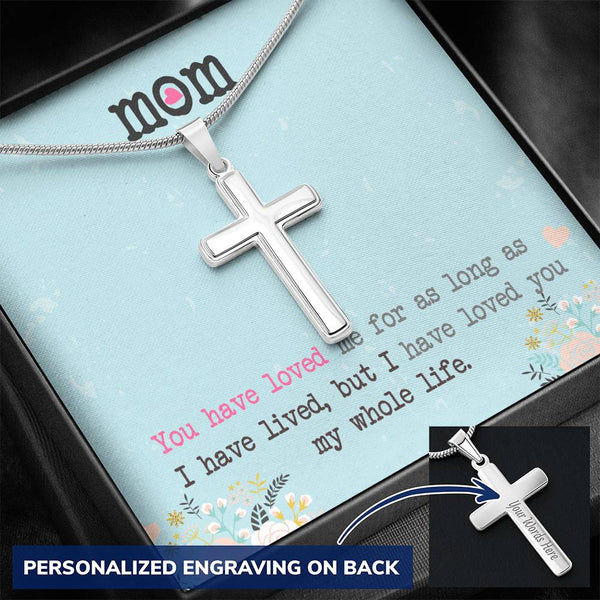 To My Mom Personalized Cross Necklace