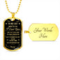 To My Cat Luxury Dog Tag