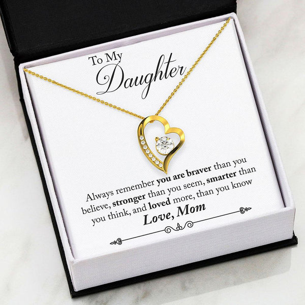 Braver Stronger Smarter Forever Love Necklace