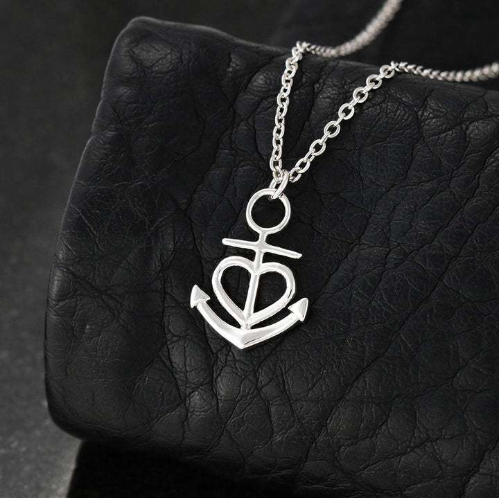 Anchor and heart necklace on sale