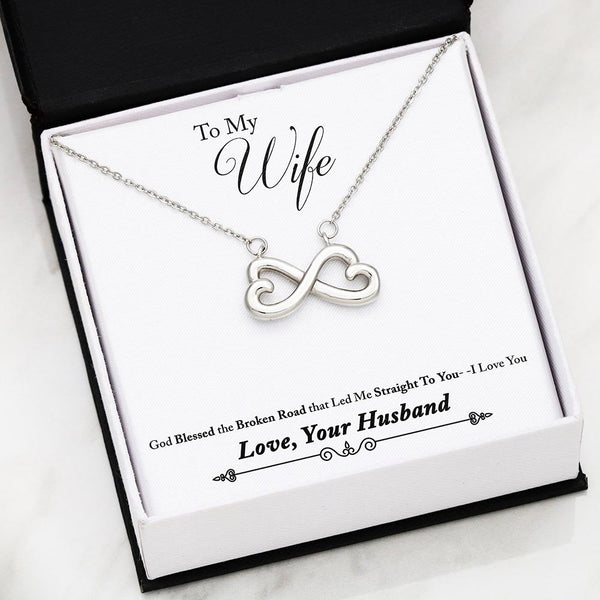 Broken Road Infinity Hearts Necklace