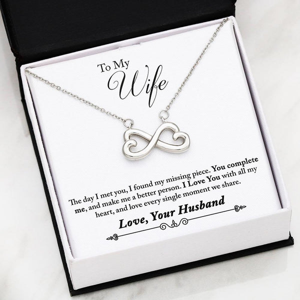 You Complete Me Infinity Heart Necklace