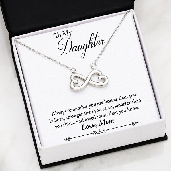 Braver Stronger Smarter Infinity Heart Necklace
