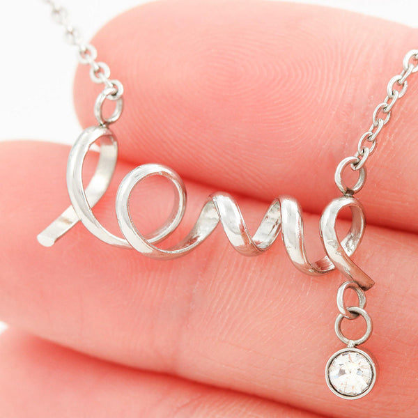 A Piece Of My Heart Scripted Love Necklace