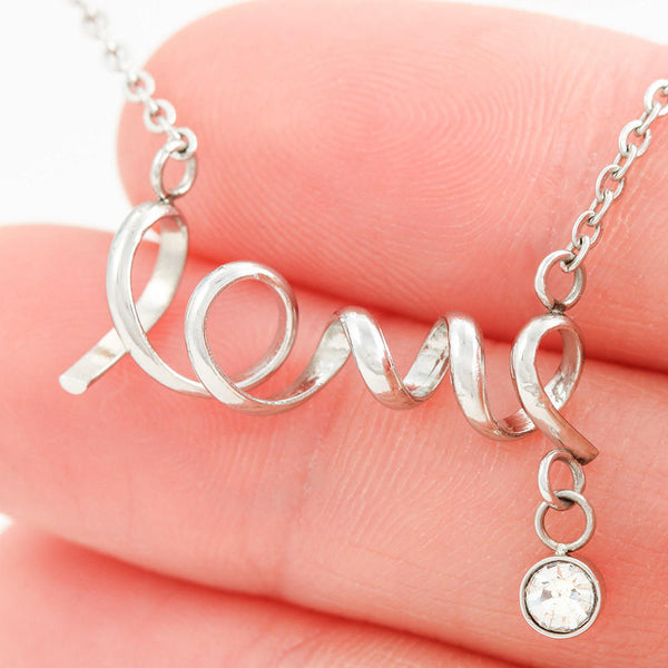 Heart To Heart Scripted Love Necklace