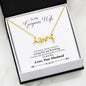 Last Breath Scripted Love Necklace