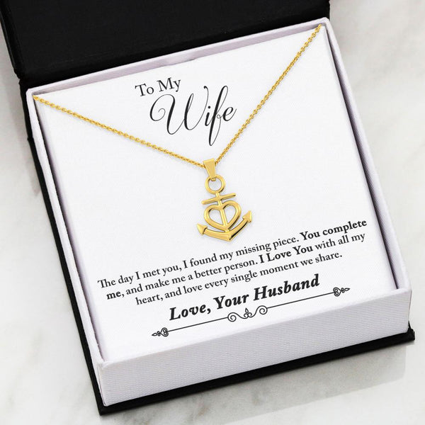 You Complete Me Anchor Necklace