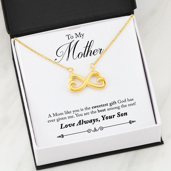 Sweetest Gift Infinity Heart Necklace