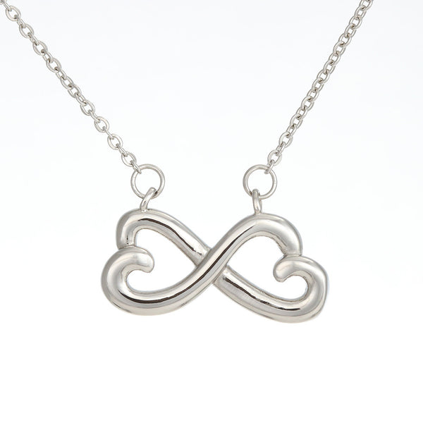 Mom To Daughter Infinity Hearts Necklace