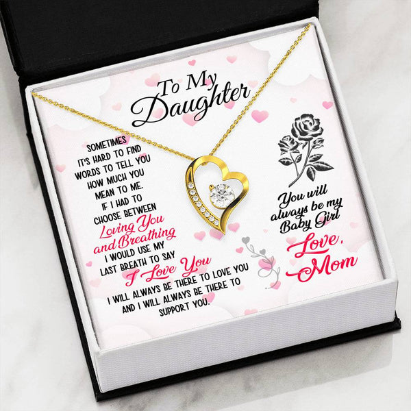 Mom To Daughter Forever Love Necklace