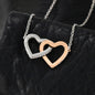Mom To Daughter Interlocking Hearts Necklace