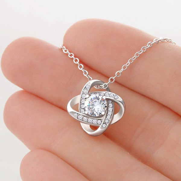Love You My Amazing Mom Love Knot Necklace