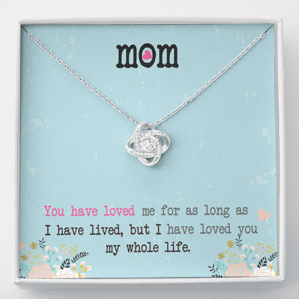 To My Mom Love Knot Necklace
