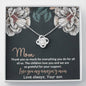 Love You My Amazing Mom Love Knot Necklace