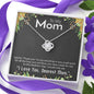I love You Mom Love Knot Necklace