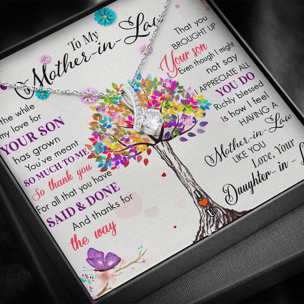 To My Mother-In-Law Alluring Beauty Necklace