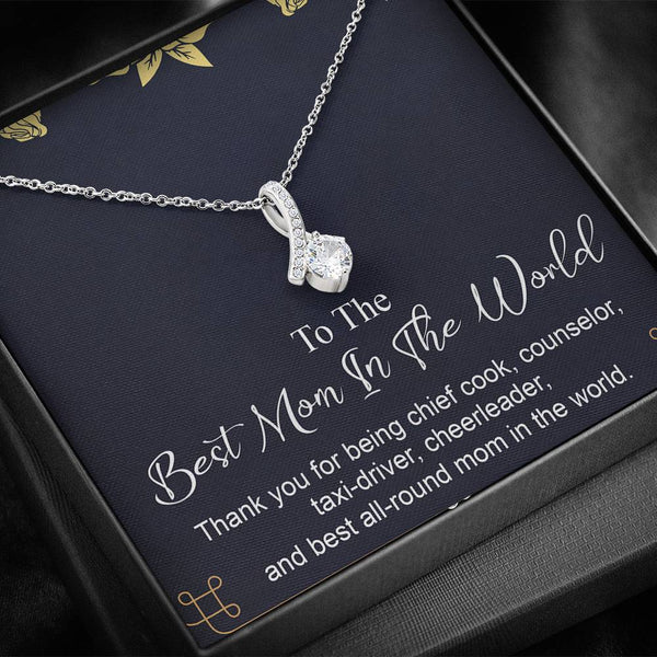 Best Mom In The World Alluring Beauty Necklace