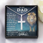 Dad I Love You Stainless Steel Cross Necklace