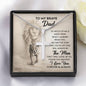 To My Brave Dad Stainless Steel Cross Necklace