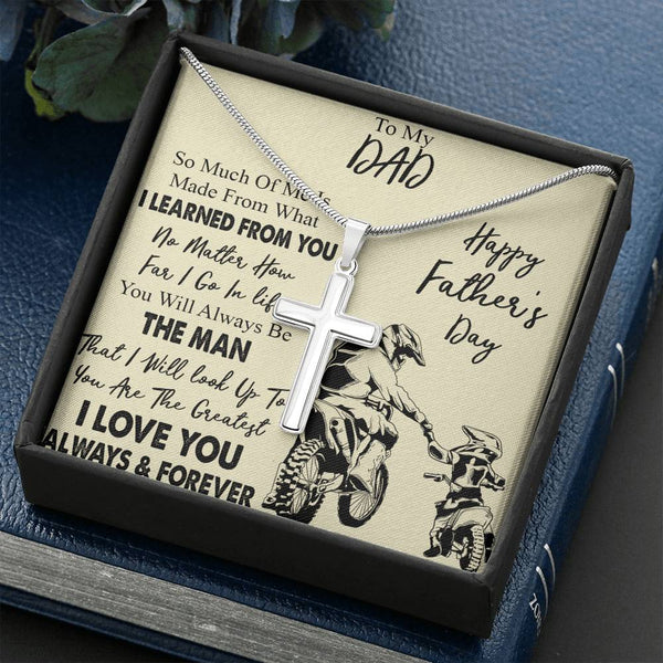 Always And Forever Stainless Steel Cross Necklace