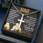 Happy Father's Day Stainless Steel Cross Necklace