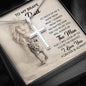To My Brave Dad Stainless Steel Cross Necklace