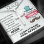 I Love You Dad Stainless Steel Cross Necklace