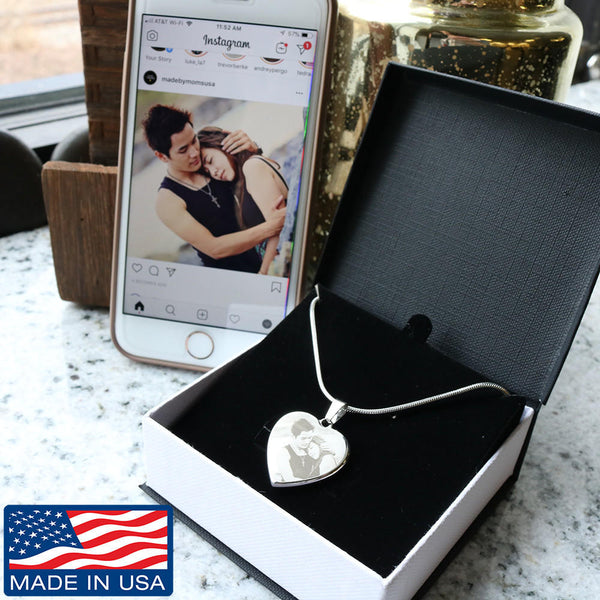 Personalized Etched Photo Necklace