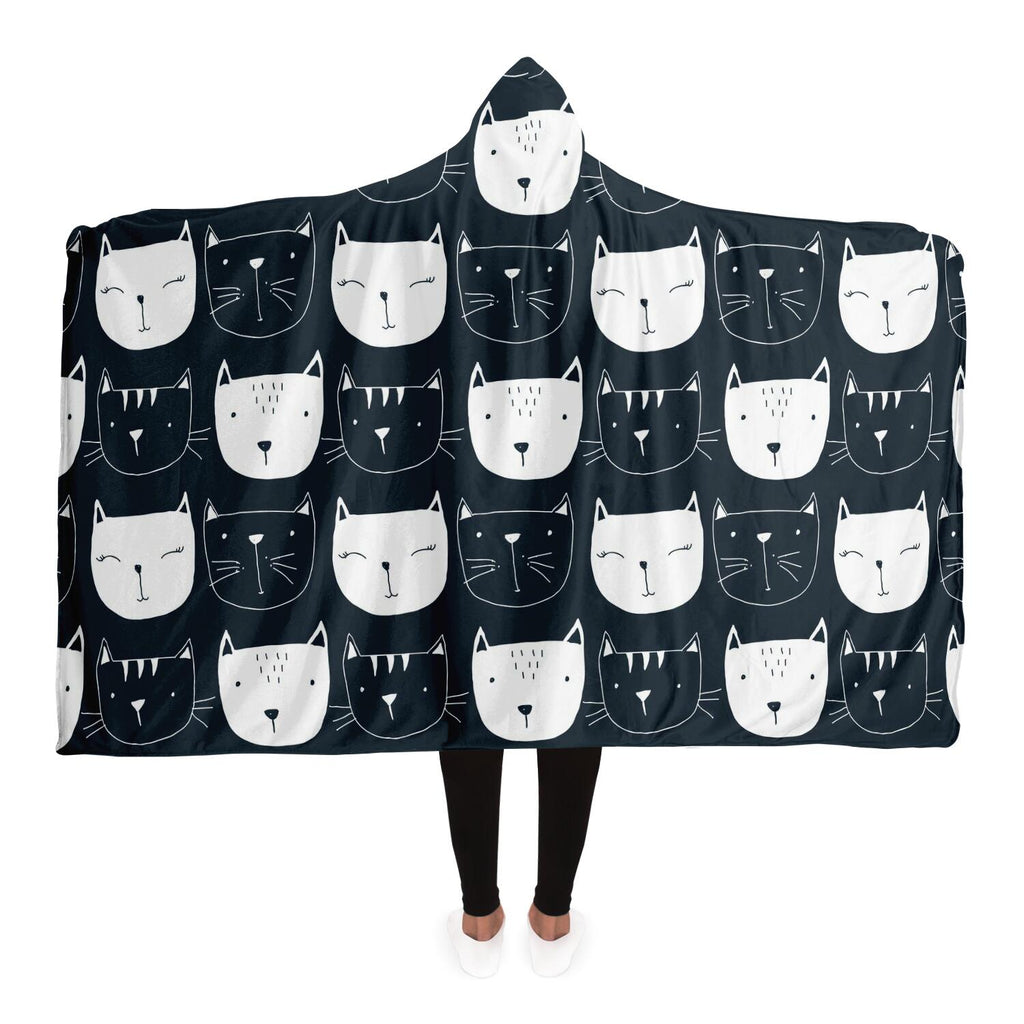 Cute Cats Hooded Blanket