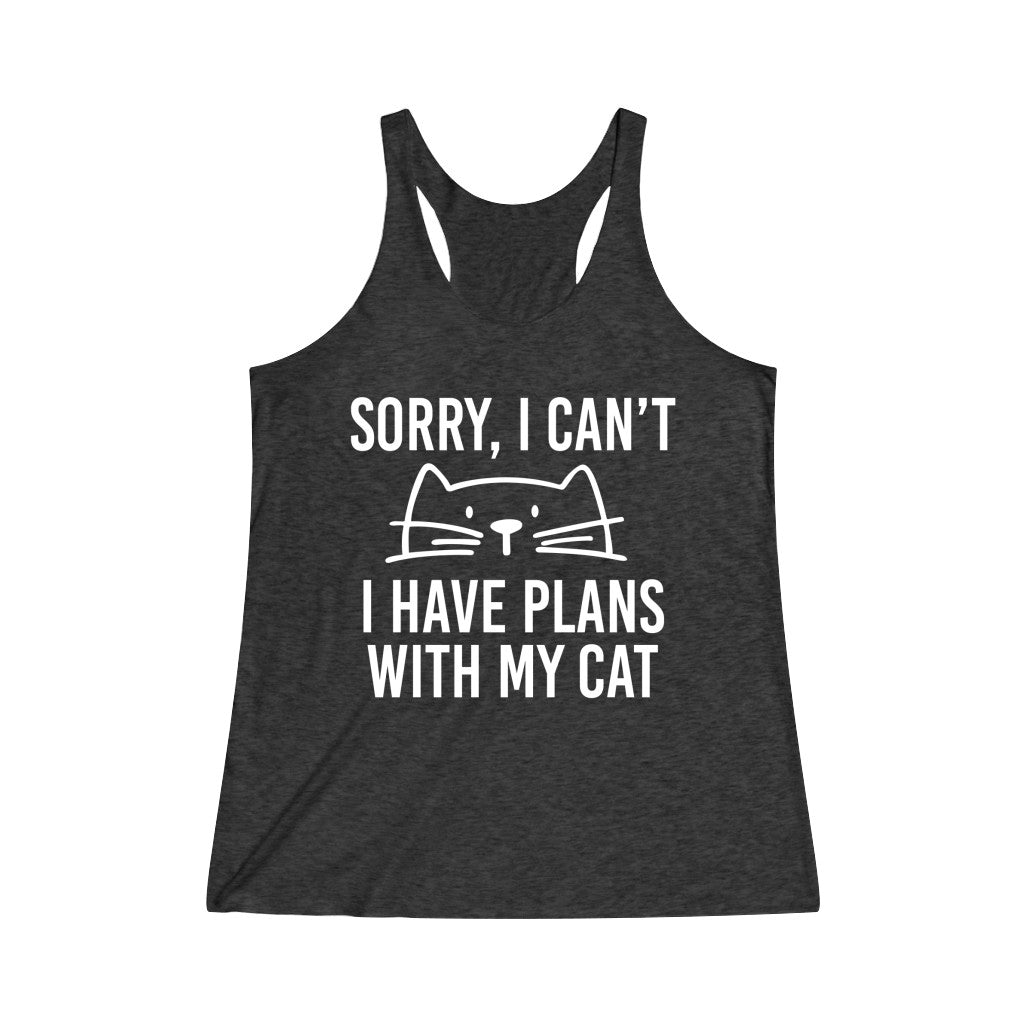 I Have Plans With My Cat Women's Racerback Tank Top