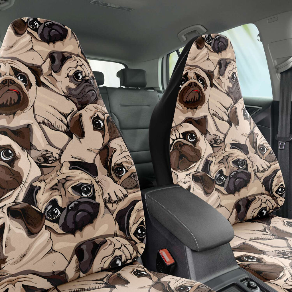 Cute Pugs Car Seat Cover
