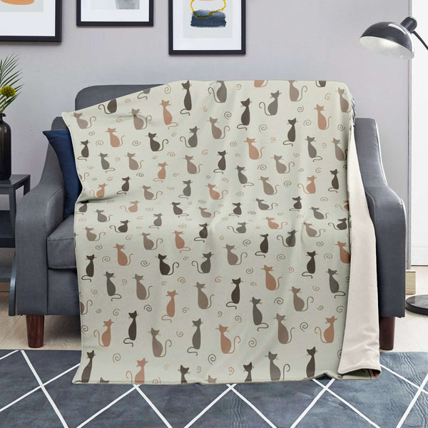 Cute Cats Premium Microfleece Blanket