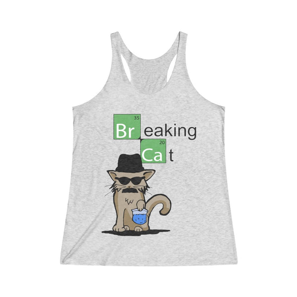 Breaking Cat Women's Tri-Blend Racerback Tank Top