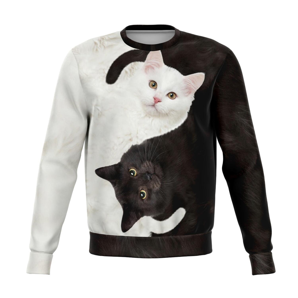 Yin Yang Cat AOP Unisex Fashion Sweatshirt