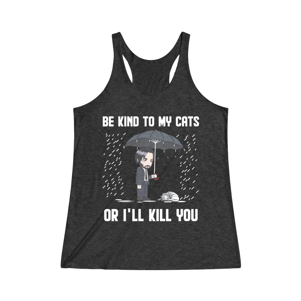 Be Kind To My Cats Women's Racerback Tank Top