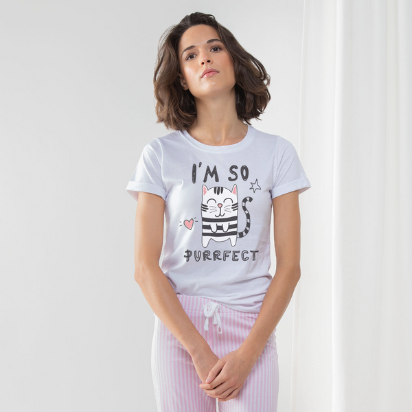 I'm So Purrfect Women Long Pant Pyjama Set