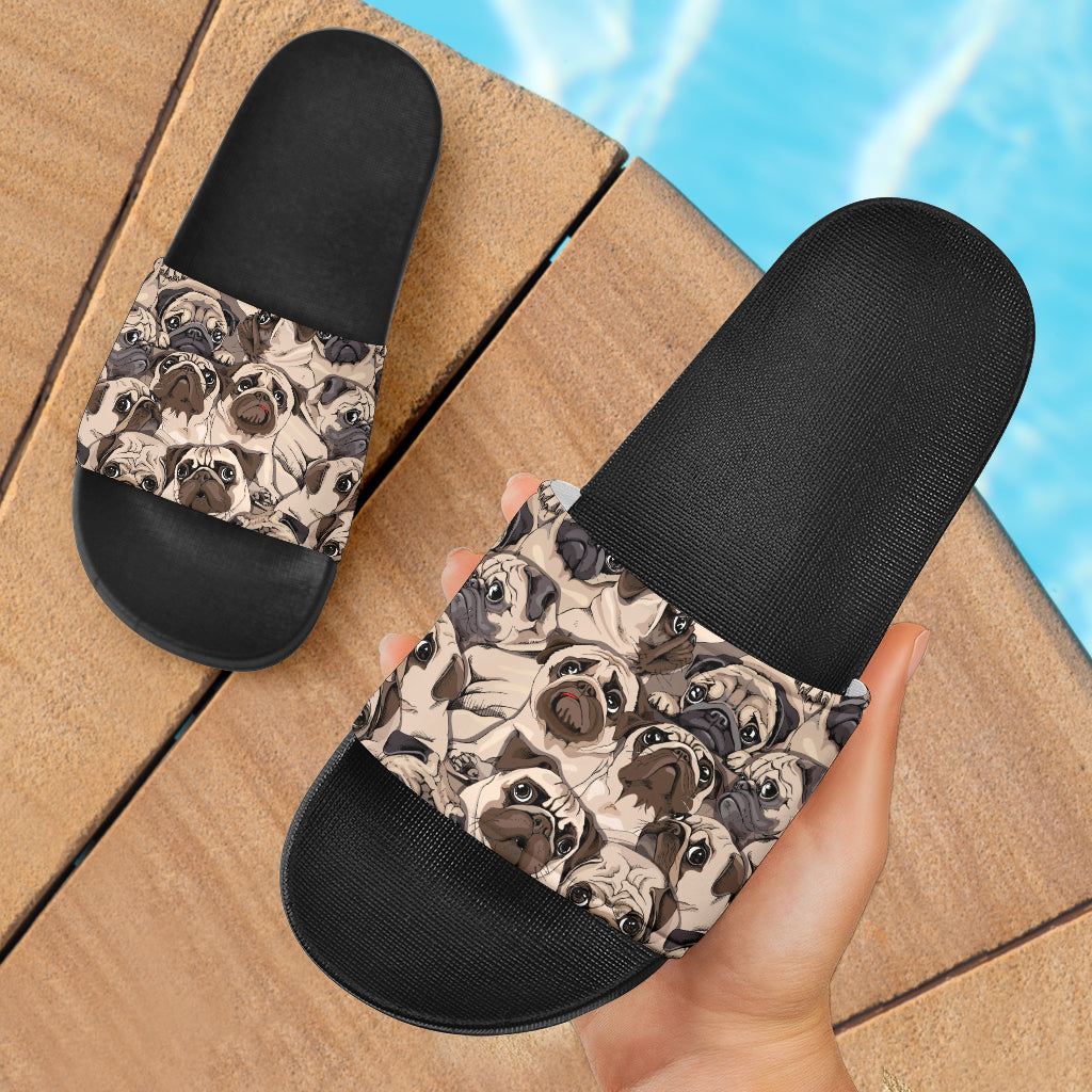 Cute Pugs Slide Sandals
