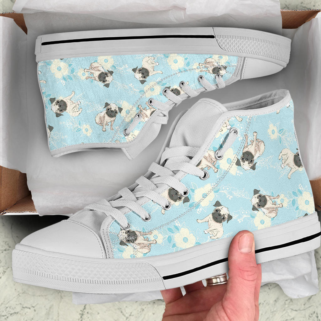 Pugs Flowers Shoes