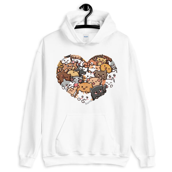 Cats Heart Unisex Hoodie