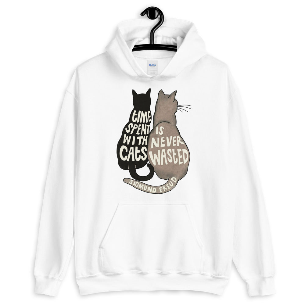 Time Spent With Cats Is Never Wasted Unisex Hoodie