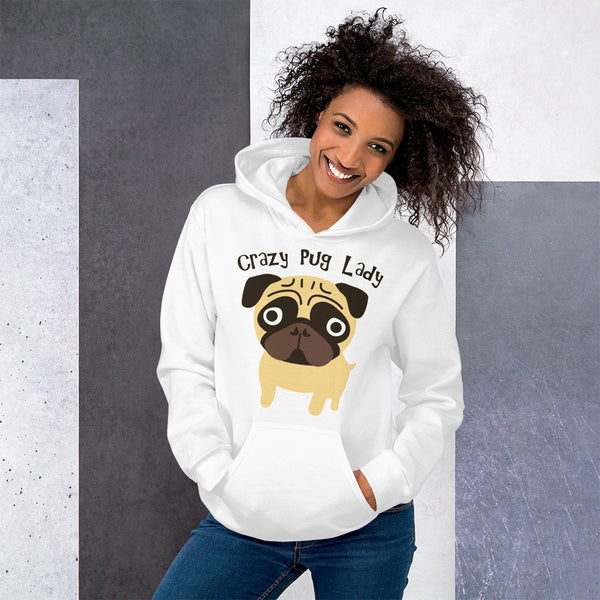 Crazy Pug Lady Unisex Hoodie