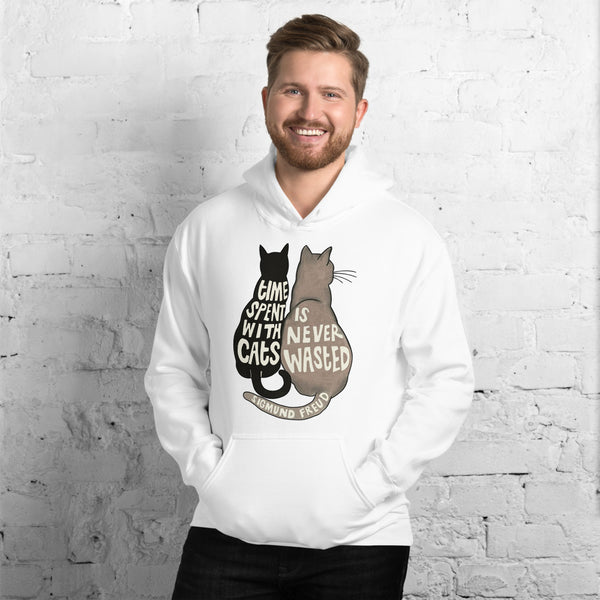 Time Spent With Cats Is Never Wasted Unisex Hoodie