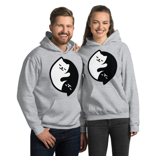 Yin Yang Cats Unisex Hoodie