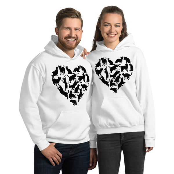 Cats Heart Unisex Hoodie