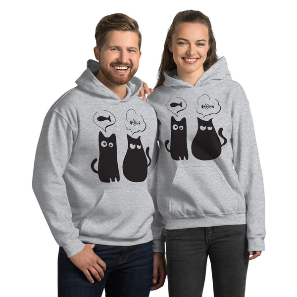 Cats And Fishes Unisex Hoodie