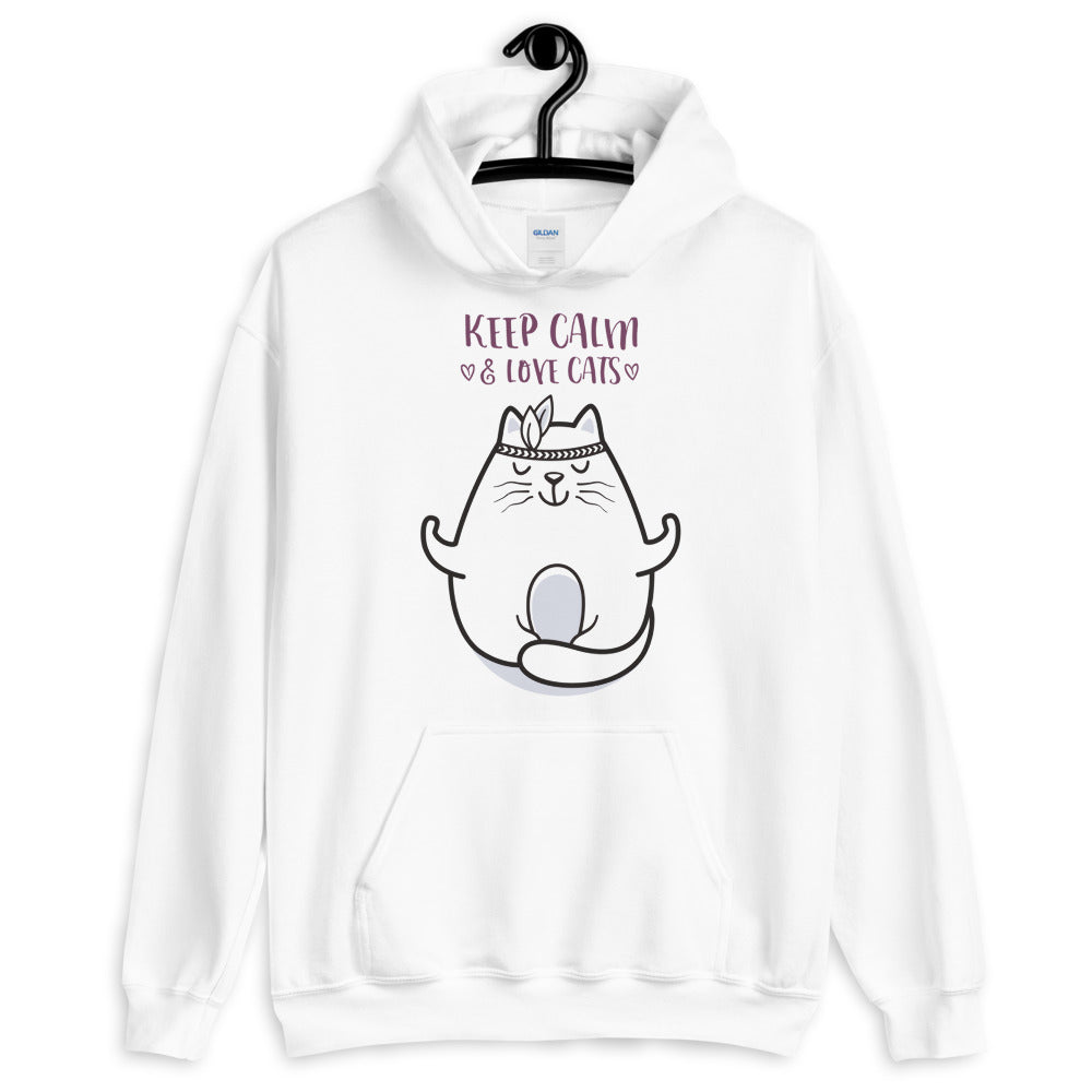 Keep Calm And Love Cats Unisex Hoodie