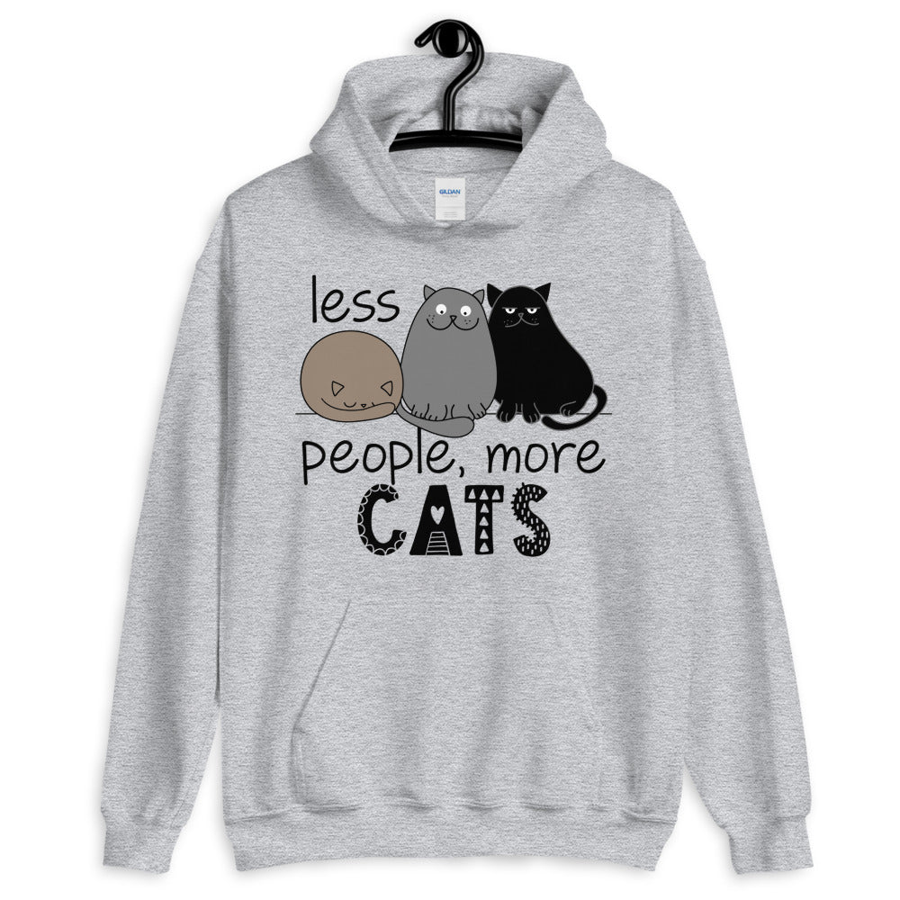 Less People More Cats Unisex Hoodie