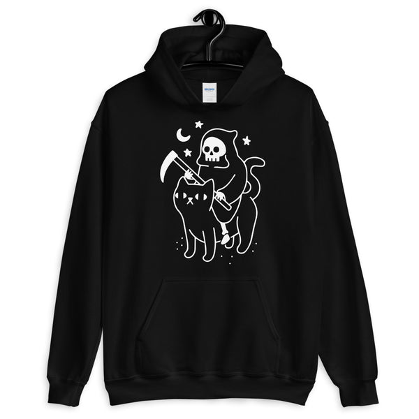 Death Rides A Black Cat Unisex Hoodie